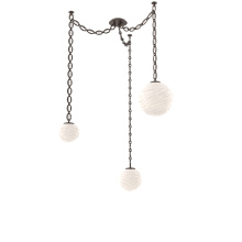 Hammerton SNB0092-03-FB-WL-CH2-L3 - Gaia Multi Light Pendant Flat Bronze