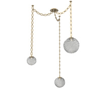 Hammerton SNB0092-03-GB-S-CH2-L3 - Gaia Multi Light Pendant Gilded Brass