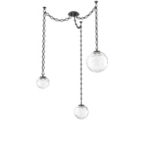 Hammerton SNB0092-03-MB-C-CH1-L1 - Gaia Multi Light Pendant Matte Black