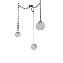 Hammerton SNB0092-03-MB-S-CH2-L1 - Gaia Multi Light Pendant Matte Black