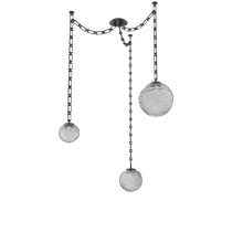 Hammerton SNB0092-03-MB-S-CH3-L3 - Gaia Multi Light Pendant Matte Black