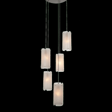 Hammerton CHB0044-08-NB-SG-C01-E2 - Textured Glass Round 8pc Multi-Pendant