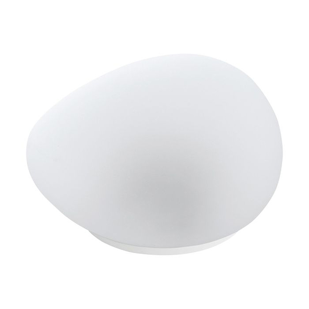 Solar Integrated LED Outdoor Table Light w/ a White Plastic Shade
