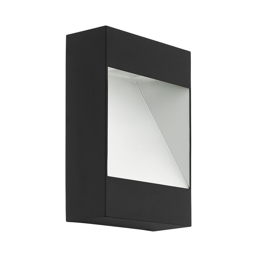 1 LT Integrated LED Outdoor Wall Light w/ Black & White Finish