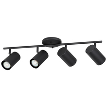 Eglo 205134A - 4 LT Fixed Track Light Structured Black Finish Metal Cylinder Shades 4x10W