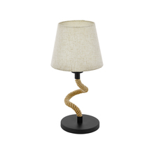 Eglo 43199A - Rampside - Table Lamp Black Finish Rope Body Brown Shade 1-60W
