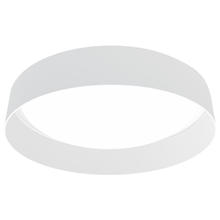 Eglo 93388A - 1 LT Integrated LED Ceiling Light w/ White Fabric Shade & White Plastic Diffuser