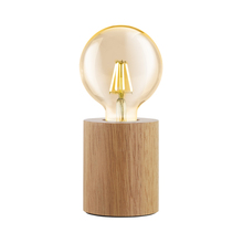 Eglo 99079A - Turialdo - Open Bulb Table Lamp Natural Wood Finish 1-60W