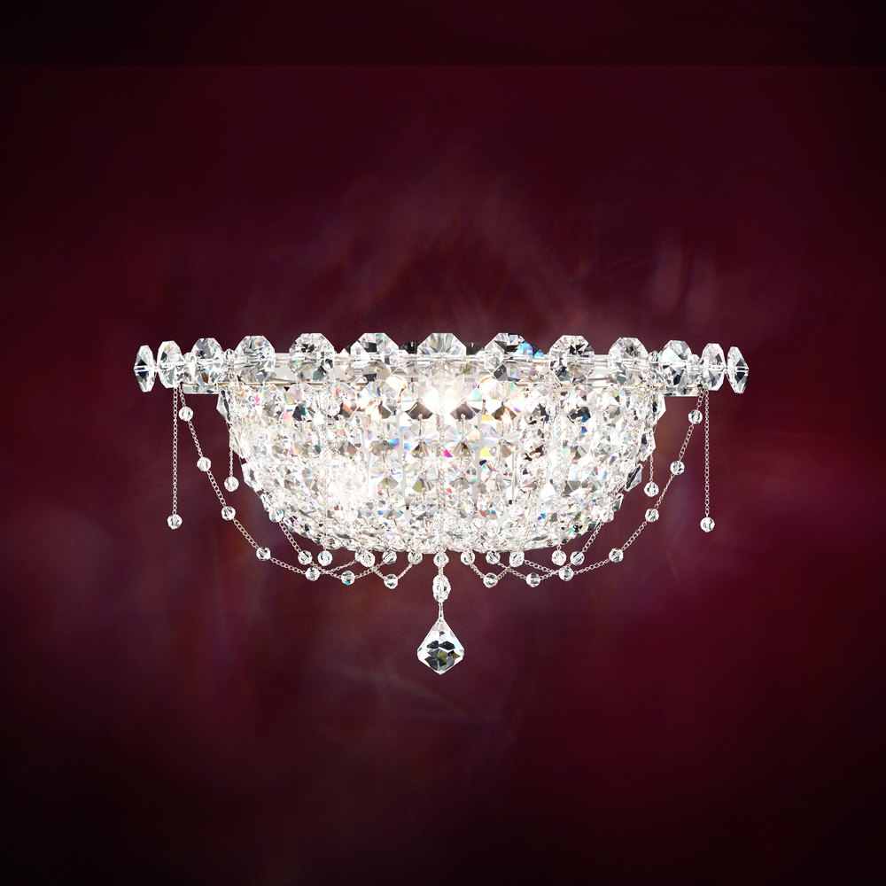 Chrysalita 2 Light 120V Flush Mount in Polished Stainless Steel with Radiance Crystal