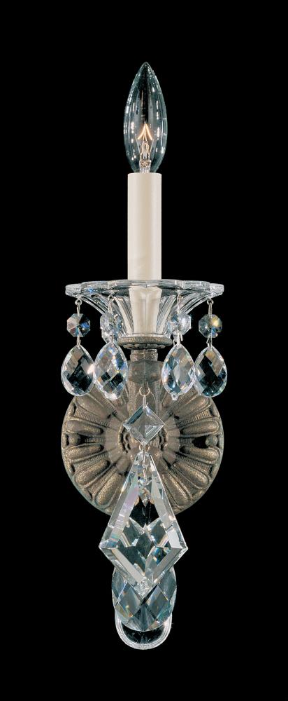 La Scala 1 Light 120V Wall Sconce in Parchment Gold with Heritage Handcut Crystal
