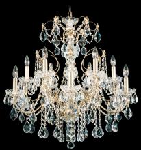 Schonbek 1870 1712-48 - Century 12 Light 120V Chandelier in Antique Silver with Heritage Handcut Crystal