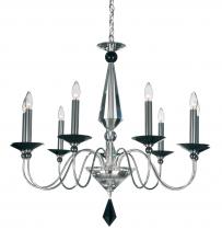Schonbek 1870 9679-40CL - Jasmine 9 Light 120V Chandelier in Polished Silver with Optic Crystal