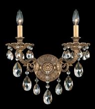 Schonbek 1870 5642-83R - Milano 2 Light 120V Wall Sconce in Florentine Bronze with Radiance Crystal