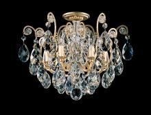 Schonbek 1870 3784-51 - Renaissance 6 Light 120V Semi-Flush Mount in Black with Heritage Handcut Crystal