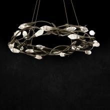 Schonbek 1870 S2434-48OH - Secret Garden 35IN LED 3500K 120V-277V Pendant in Antique Silver with Optic Haze Quartz