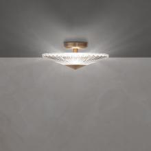 Schonbek 1870 S7216-700H - Origami 16IN LED 3000K/3500K/4000K 120V/277V Semi-Flush Mount in Aged Brass with Heritage Handcut