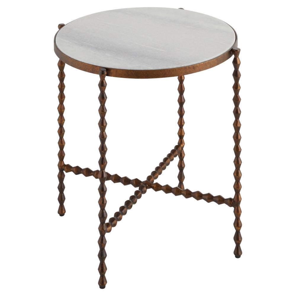 Diamante End Table | Antique Bronze