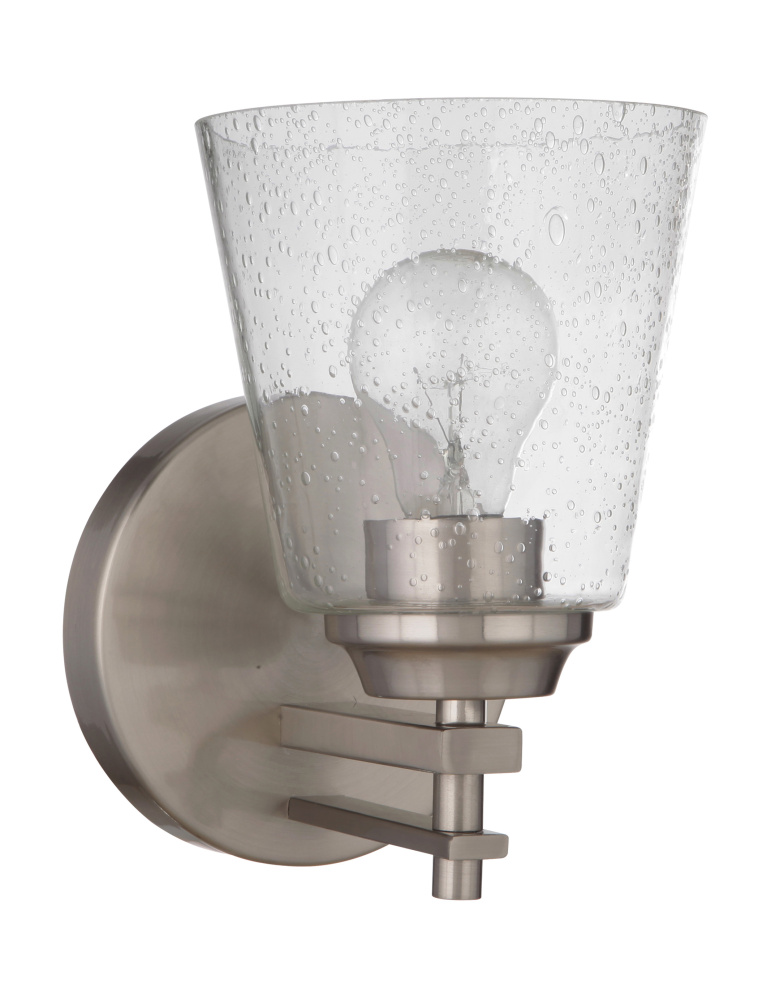 Drake 1 Light Wall Sconce in Brushed Polished Nickel