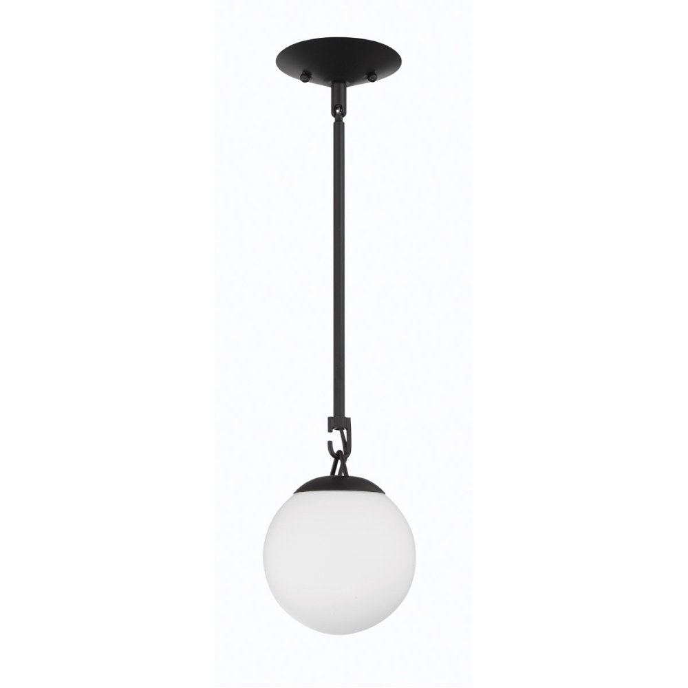 Orion 1 Light Mini Pendant in Flat Black