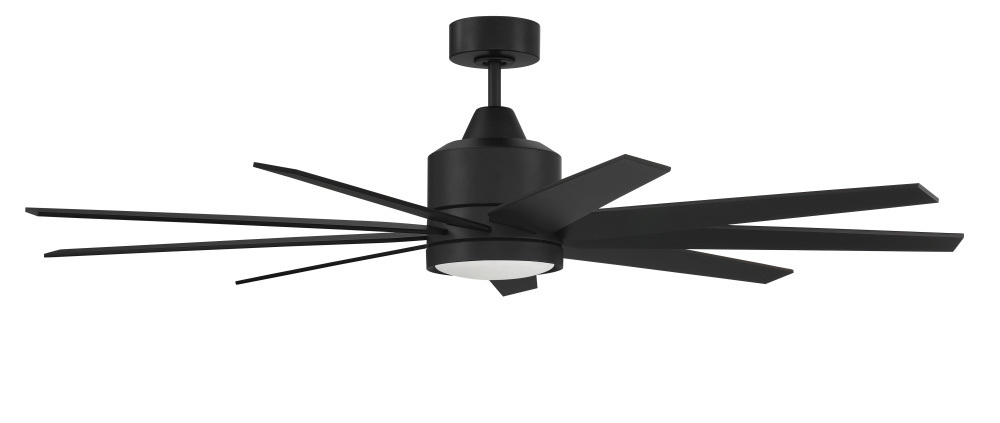 Champion 60" 9-Blade Indoor/Outdoor (Damp) Ceiling Fan in Flat Black w/ Flat Black Blades