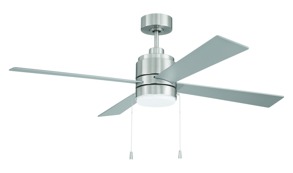 Energy Star McCoy 52" 4-Blade Ceiling Fan in Brushed Polished Nickel w/ Brushed Nickel Blades