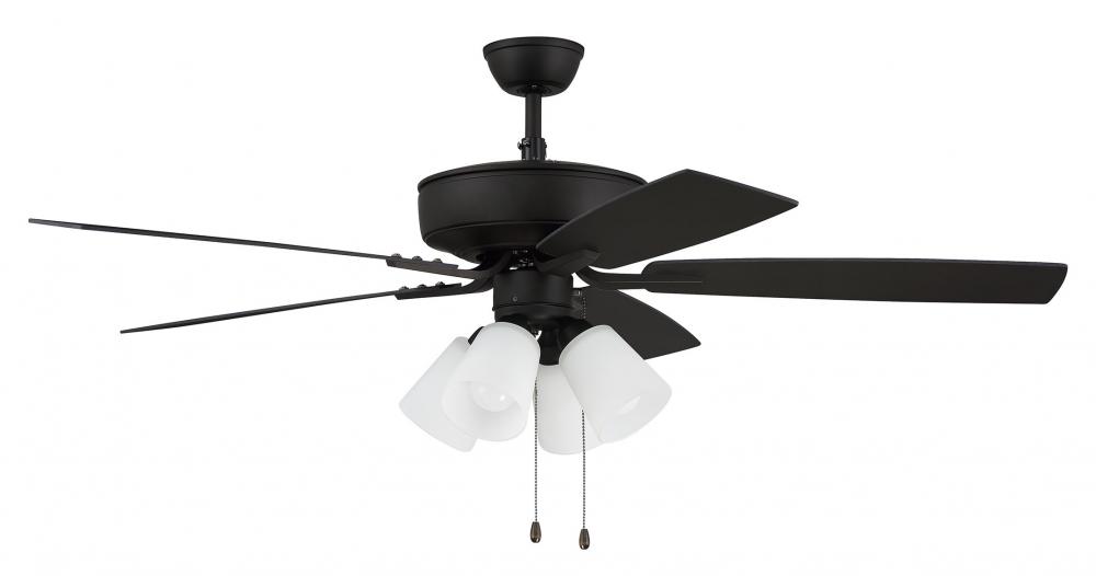 Pro Plus 114 52" 5-Blade Ceiling Fan in Espresso w/ Espresso/Walnut Blades; Integrated Light Kit