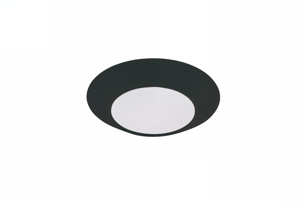 Slim Line 6" (7.5" Overall) 1 Light LED Flush in Flat Black; 5CCT Selectable 2700-5000K