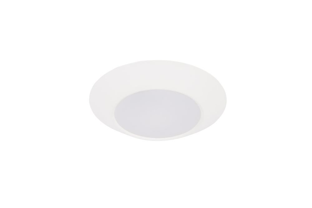 Slim Line 6" (7.5" Overall) 1 Light LED Flush in White