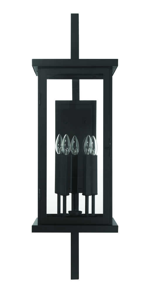 Jordan 38" 4 Light Outdoor Wall Lantern in Textured Black