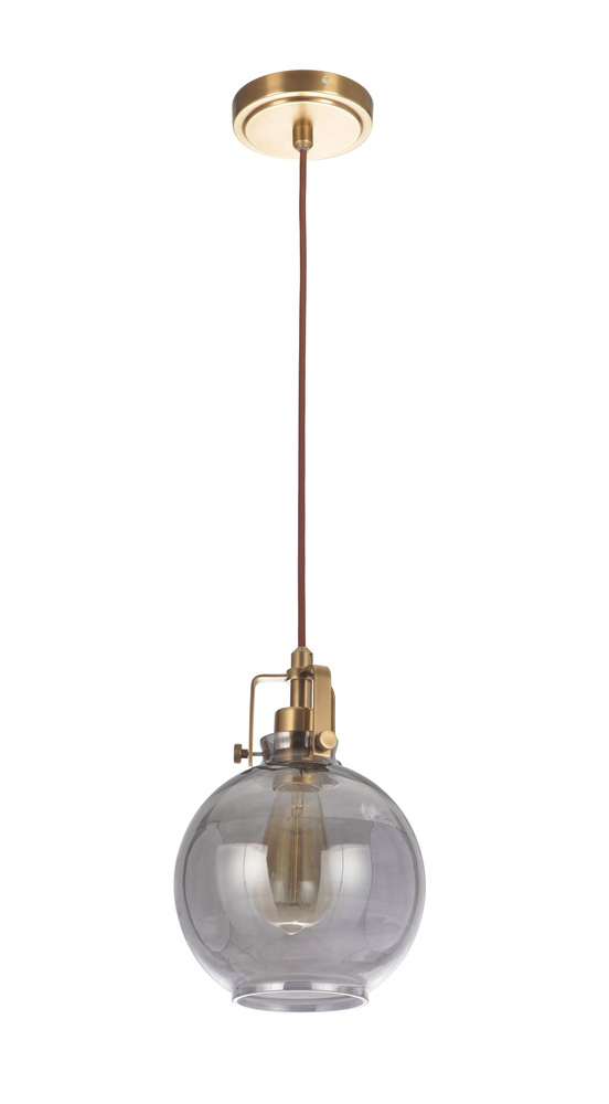 State House 11.58" 1 Light Mini Pendant in Vintage Brass