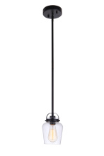 Craftmade 53591-FB - Trystan 1 Light Mini Pendant in Flat Black