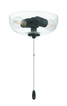 Craftmade LK2601-2L-FB - 2 Light Bowl Light Kit in Flat Black (Clear Glass)