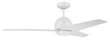 Craftmade NTE52W3 - Nate 52" 3-Blade Ceiling Fan in White Finish, White Blades, WiFi Control; Light kit