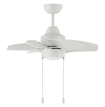 Craftmade PPT24W6 - Propel II 24" 6-Blade Indoor/Outdoor (Damp) Ceiling Fan in White w/ White Blades