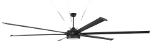 Craftmade PRT120FB6 - Prost 120" 6-Blade Indoor/Outdoor (Damp) Ceiling Fan in Flat Black w/ Flat Black/Flat Back Blade
