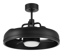 Craftmade TYL24FB3 - Taylor 20" 3-Blade Indoor/Outdoor (Damp) Ceiling Fan in Flat Black w/ Clear Acrylic Blades