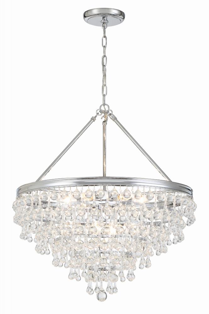 Calypso 25'' Crystal Teardrop Polished Chrome Chandelier