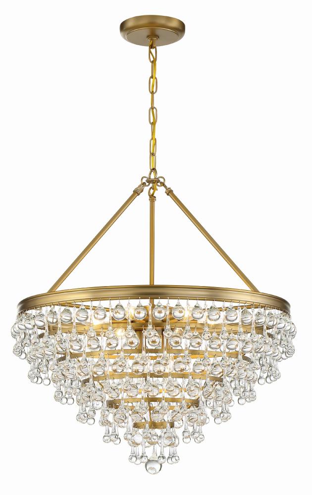 Calypso 25'' Crystal Teardrop Vibrant Gold Chandelier