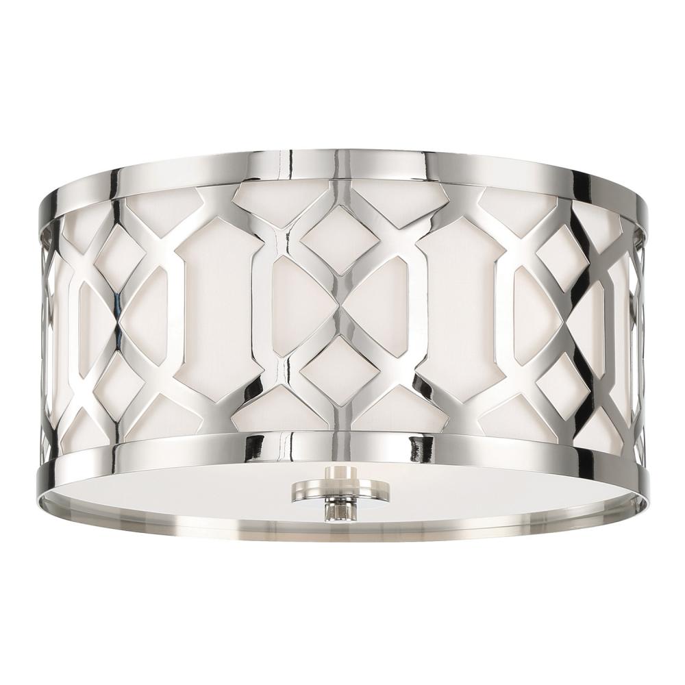 Libby Langdon Jennings 16.25'' Polished Nickel Flush Mount