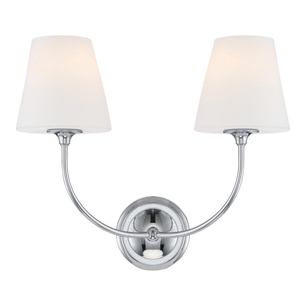 Libby Langdon Sylvan 17'' Polished Chrome Sconce