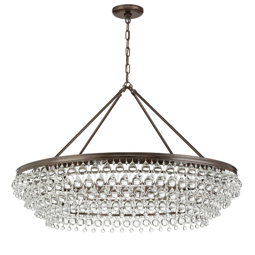 Calypso 40'' Crystal Teardrop Vibrant Bronze Chandelier