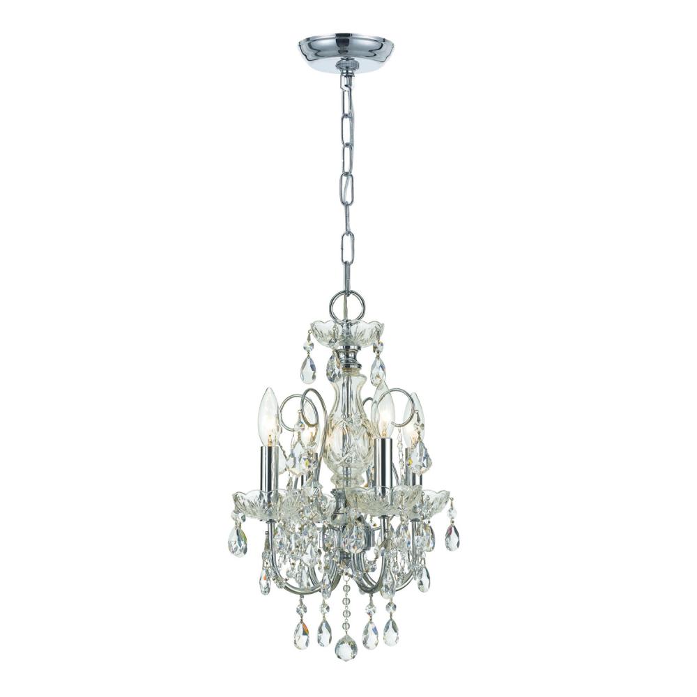 Imperial 12'' Italian Crystal Polished Chrome Chandelier