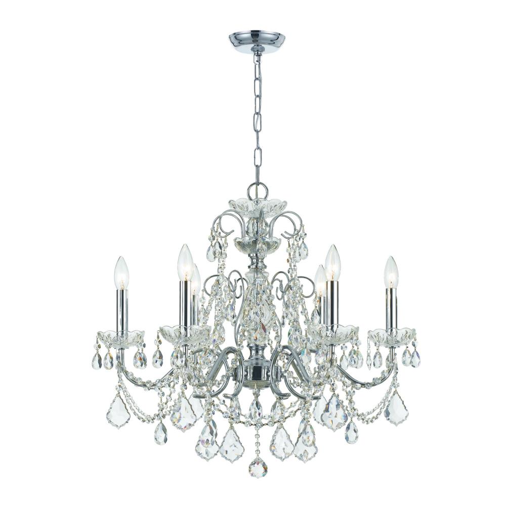 Imperial 26'' Italian Crystal Polished Chrome Chandelier