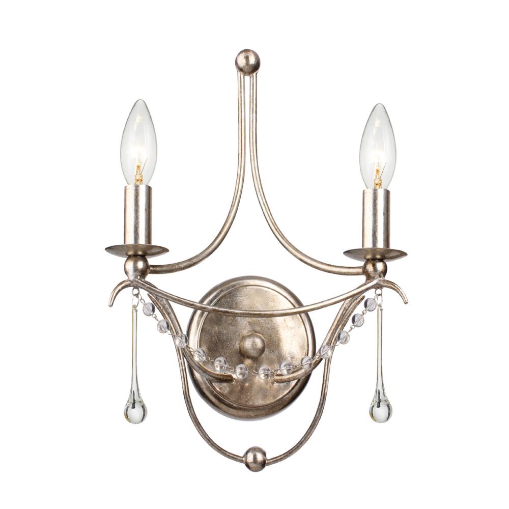 Metro 10'' Antique Silver Sconce