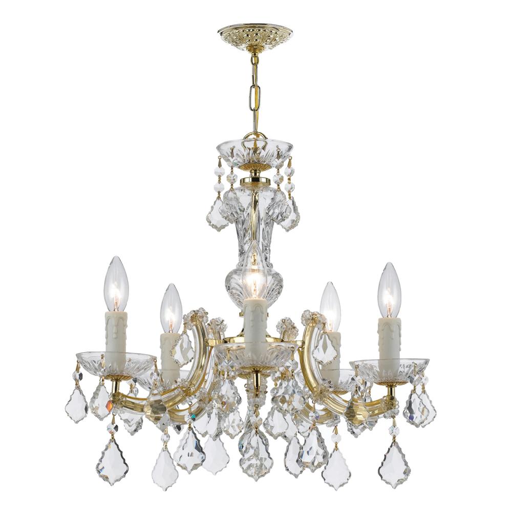 Maria Theresa 20'' Hand Cut Crystal Gold Chandelier