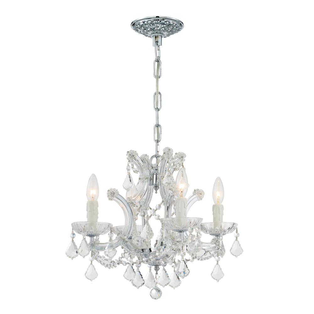 Maria Theresa 16.5'' Italian Crystal Polished Chrome Chandelier