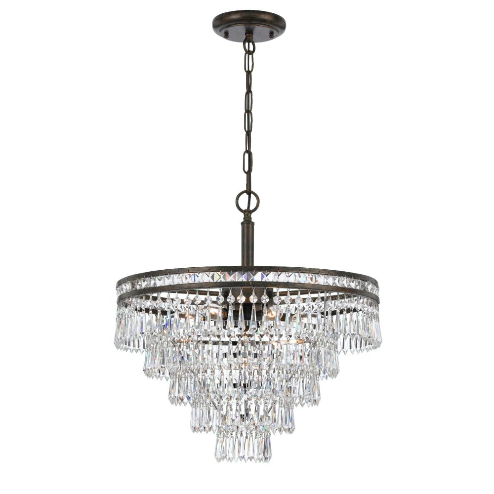 Mercer 20'' Hand Cut Crystal English Bronze Chandelier