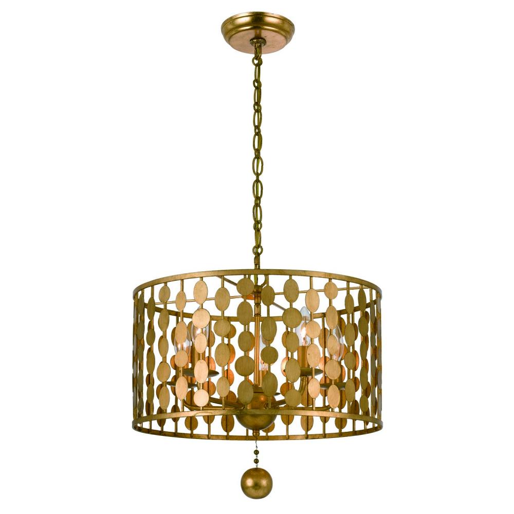 Layla 18'' Antique Gold Chandelier