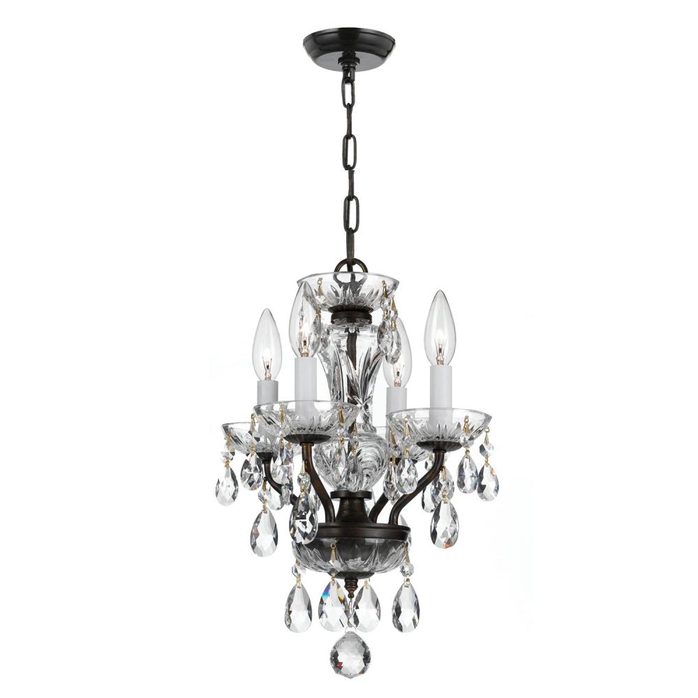 Welton 11'' Italian Crystal English Bronze Chandelier