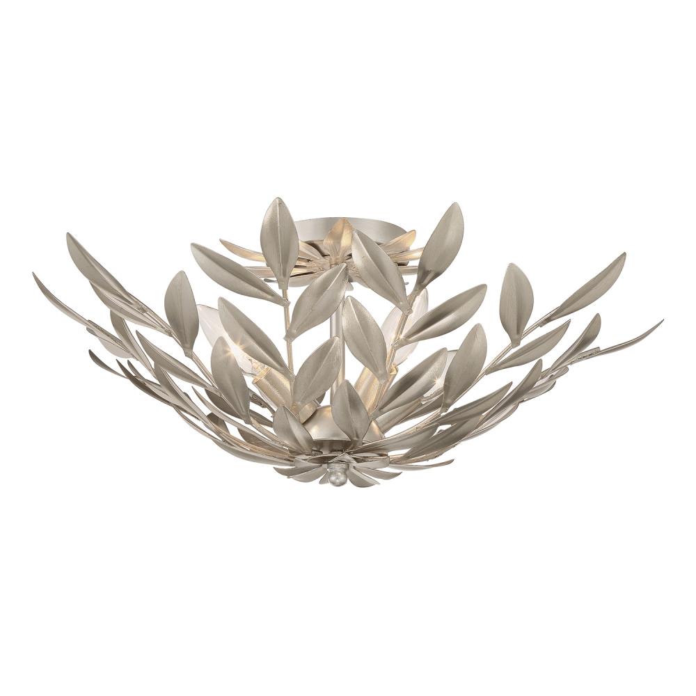 Broche 20.75'' Antique Silver Semi Flush Mount